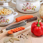 NÓŻ JAPOŃSKI SANTOKU Solidny Ostry PROFESJONALNY Starke Pro Silva 18 cm do krojenia mięsa, warzyw i ryb, stalowe