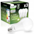3x Żarówka LED E27 A95 24W = 200W 3452lm 4000K Neutralna 260° lumiled trzonek Edison, do lamp sufitowych i stojących