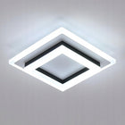 Nowoczesna lampa sufitowa LED, plafon kwadratowy, czarny, 24W, 6500K homkel oprawa do domu i korytarza, zintegrowane