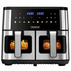 Frytkownica beztłuszczowa dwukomorowa AIR fryer 9 programów LED 9l 2800W srebrny/szary