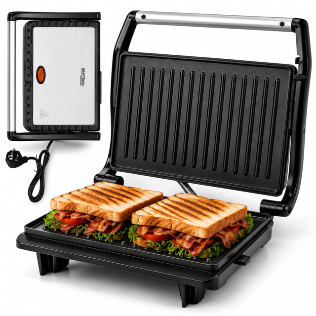 Grill elektryczny opiekacz rozkładany toster do kanapek panini 2200W mocny nominalna