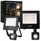 HALOGEN LED z czujnikiem ruchu naświetlacz lampa 30W 4500K ZEWNĘTRZNY IP65 reflektor do ogrodu podjazdu elewacji biały