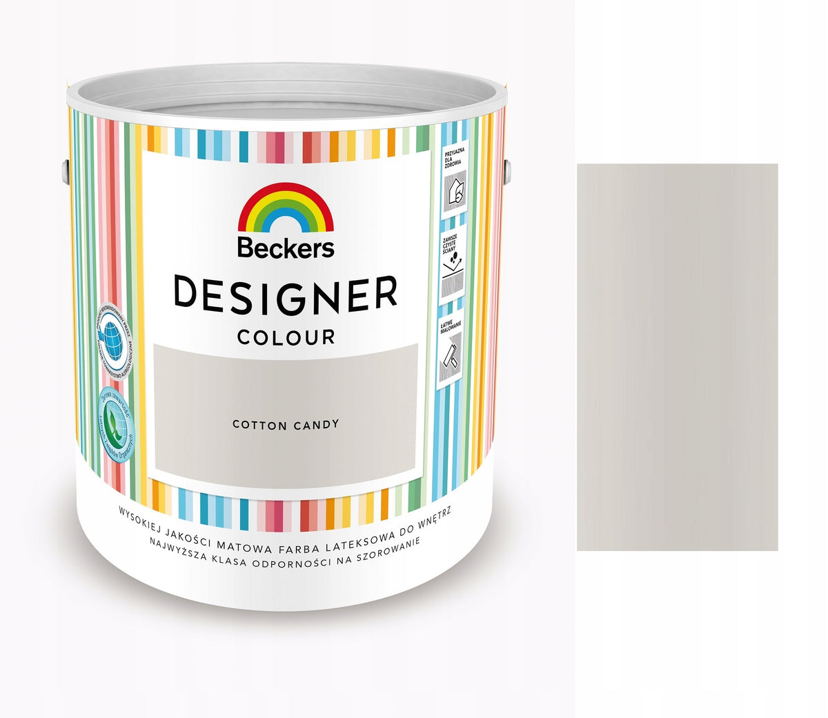 Beckers farba designer colour cotton candy 2.5l emulsja kolorowa do dekoracyjnego wykończenia powierzchni
