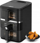 Frytkownica beztłuszczowa Dwukomorowa 10l Air Fryer Comida 2500W 10xprogram czarny