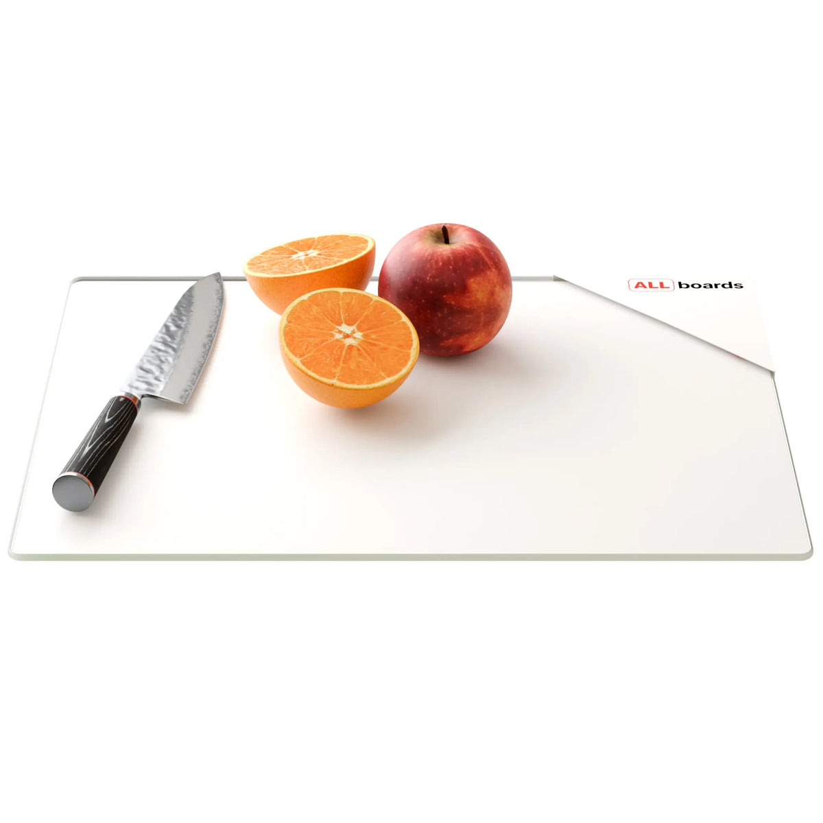 Szklana deska kuchenna do krojenia biała 40x30cm - szkło hartowane 30 cm biały
