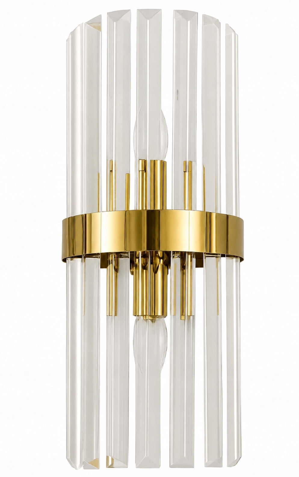 Luxita Wall - kinkiet 45 cm kryształowy glamour elegancki złoty połyskujący lampa ścienna do salonu lub sypialni, 2