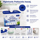 Nawilżany Papier Toaletowy Vebox XXL 500 szt. Aloes Witamina E Spłukiwalny chusteczki higieniczne celulozowe