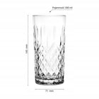 6 SZKLANEK WYSOKICH SZLIF, ELEGANCKIE 300 ml do drinków i koktajli, bezbarwne, nadają się do mycia w zmywarce
