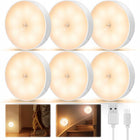 6X lampka nocna LED z czujnikiem ruchu bezprzewodowa lampa ścienna magnes do szafy, garderoby, przedpokoju i schodów