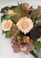 Stroik na cmentarz grób kompozycja wiązanka pomnik kwiaty sztuczne bukiet ozdoba nagrobna dekoracja florystyczna 25 cm