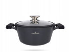 Garnek z pokrywą zwieger aluminiowy nonstick indukcja black stone 24cm 3,5l rondel kuchenny do zup i potraw