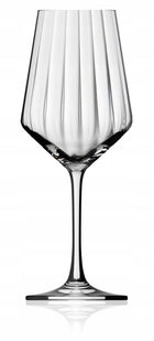 Kieliszki do wina Harmony 35 Lines 6x350ml Rastal Ryflowane szklane na wodę i białe oraz czerwone trunki, bezbarwne