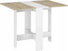 Stół kuchenny rozkładany blat prostokątny biały, dąb 76x23/103 cm płyta MDF