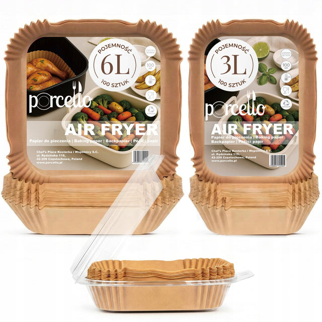 200x Wkład do AIR fryer tacki dual basket papierowy zestaw 22x14 philips papier do pieczenia 22 cm /Wzór z 1 545 sztuk