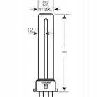 Świetlówka kompaktowa 2G7 11W 4000K Osram dulux S/E lampa rurkowa liniowa 900 lm, neutralna biel do opraw