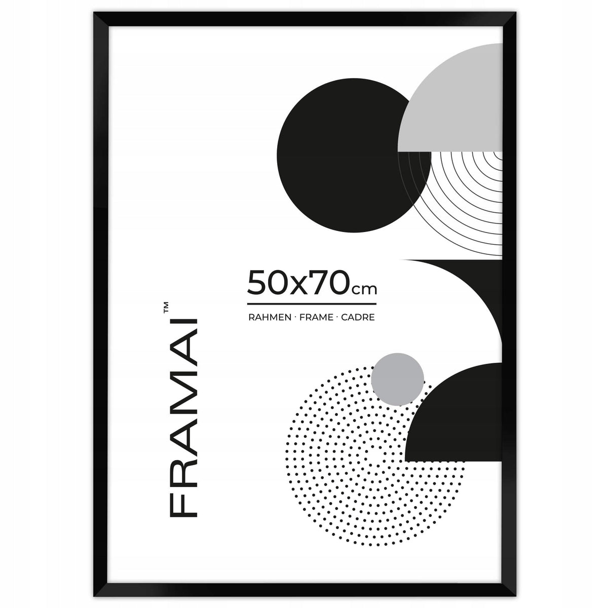 Czarna ramka na zdjęcia plakat w rozmiarze 50x70 oprawa obrazu i grafiki, dekoracja ścienna, MDF