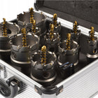 Otwornice widiowe wiertła koronki do metalu 10PC 16-53 black tools piły koronowe do aluminium, stali i tworzyw