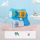Pistolet na bańki maszyna do baniek na baterie+ 4x baterie + płyn niebieski wiek 3 lata+