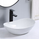 Veldman Umywalka ceramiczna nablatowa zuzan 48 white misa łazienkowa owalna bez otworu na baterię