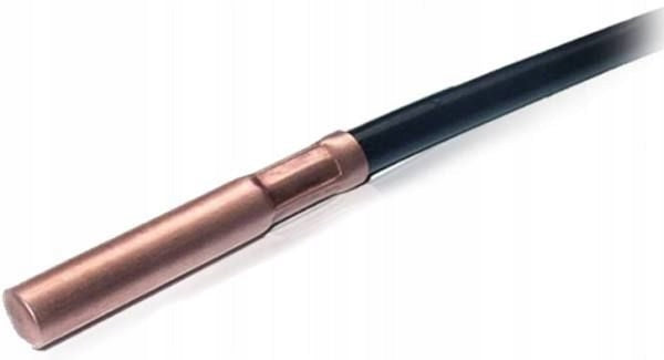 Półprzewodnikowy czujnik temperatury KTY długość 250cm sonda do kotła, pieca, zasobnika c.w.u., montaż wiszący
