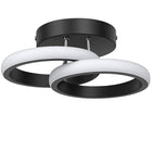 Lampa sufitowa LED Żyrandol Ring 20W 2000 lm Plafon Okręgi SuperLED oprawa wisząca czarna aluminiowa do salonu kuchni