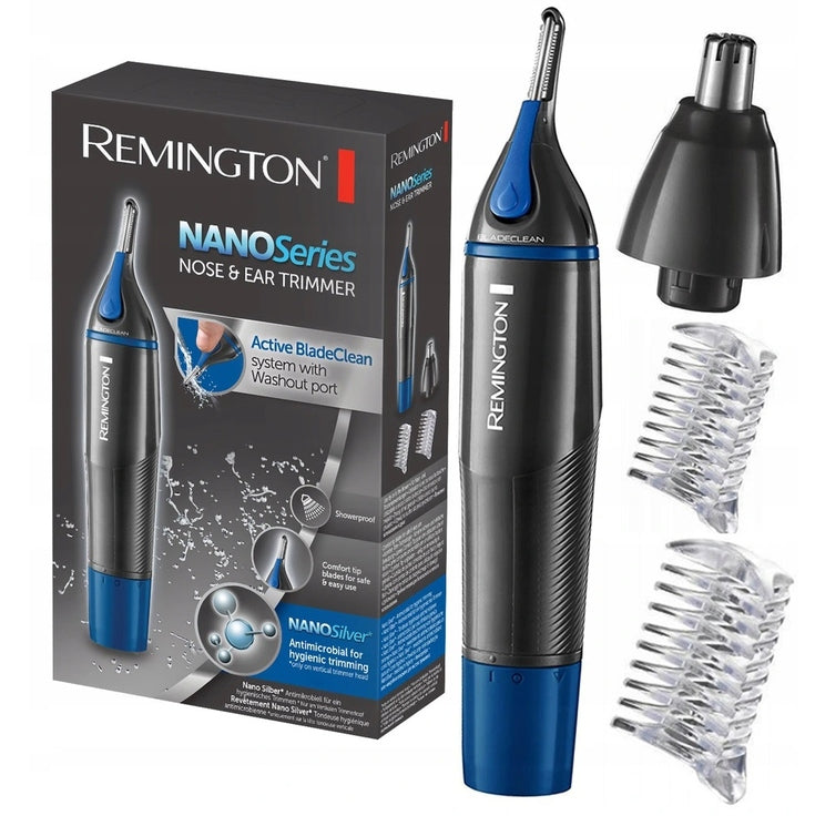 Trymer do nosa uszu brwi remington solidny bezprzewodowy na baterie mocny