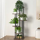 Kwietnik na kwiaty stojak metalowy stojący loft rośliny regał 132 CM na doniczki, ekspozytor doniczek, czarny