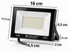 Halogen reflektor LED lampa zewnętrzna ścienna kinkiet ogrodowy 50W 4000lm naświetlacz IP66 zimne białe światło 6500K
