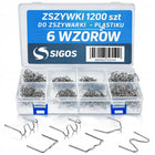 Zszywki do zgrzewarki plastiku Zszywacza Zestaw 8 Typów 1200 szt + Etui klamry naprawcze, drut do spawania tworzyw