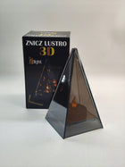Lampion / latarnia / szklany 3D / piramida SL-P1 / 0 /18X10 CM/ 8 znicz elektryczny LED na cmentarz, dekoracja