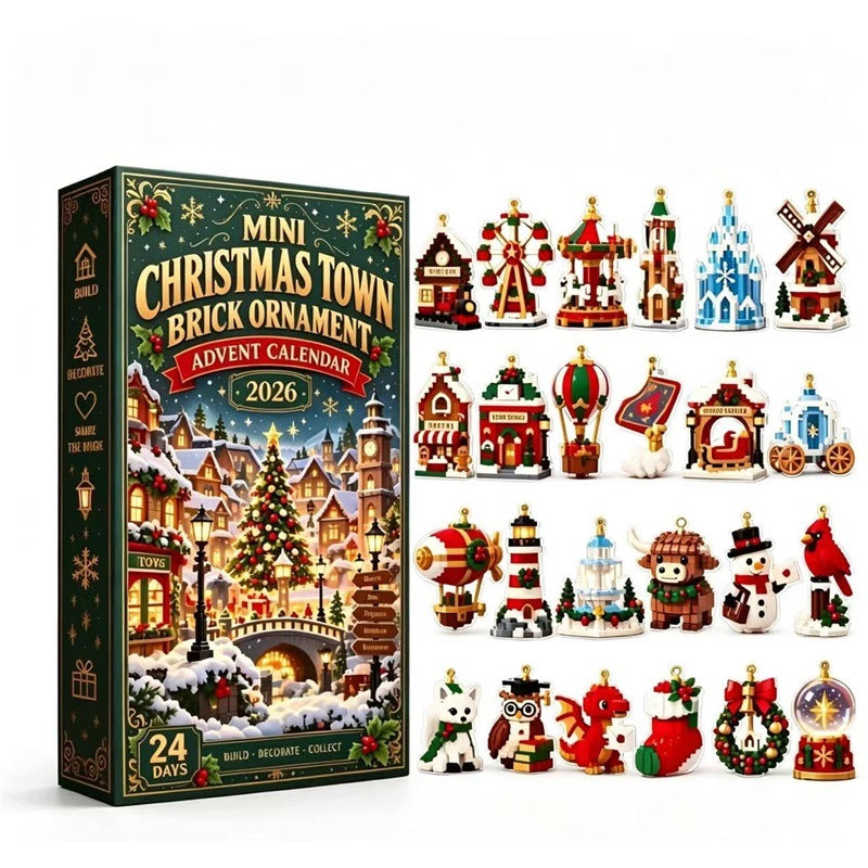 24Day Mini Christmas Akryl 2D Ornament Kalendarz adwentow stojący