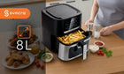 Frytkownica beztłuszczowa AIR fryer frytownica 8l 1700W z oknem mocna duża czarny