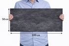 Kaseton Panel 3D Ścienny 50x100 Beton grafit Kasetony Nowoczesny 10szt. okładzina z polistyrenu, szara dekoracja do
