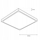 Plafon LED Panel Sufitowy Natynkowy Lampa 2x E27 Kwadrat IP44 30cm Czarny oprawa do łazienki bez żarówek 2 punkty