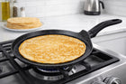 Marmurowa patelnia do naleśników pancakes na kuchenkę gazową indukcję 26 cm czarny