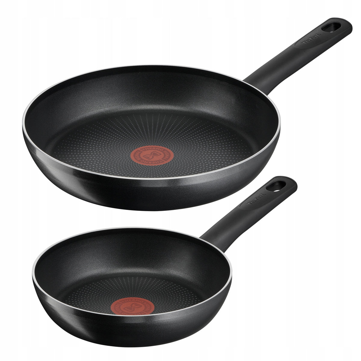 Patelnie TEFAL HARD TITANIUM 20 26cm gazowe zestaw 2 sztuki do smażenia, na kuchnię ceramiczną i elektryczną, do