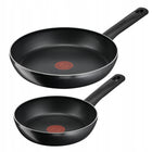 Patelnie TEFAL HARD TITANIUM 20 26cm gazowe zestaw 2 sztuki do smażenia, na kuchnię ceramiczną i elektryczną, do