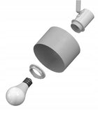 Regulowana lampa wisząca szałwia złota 486 EG3 LED ruchoma do sypialni domu żyrandol metalowy 3-punktowy, oprawa na