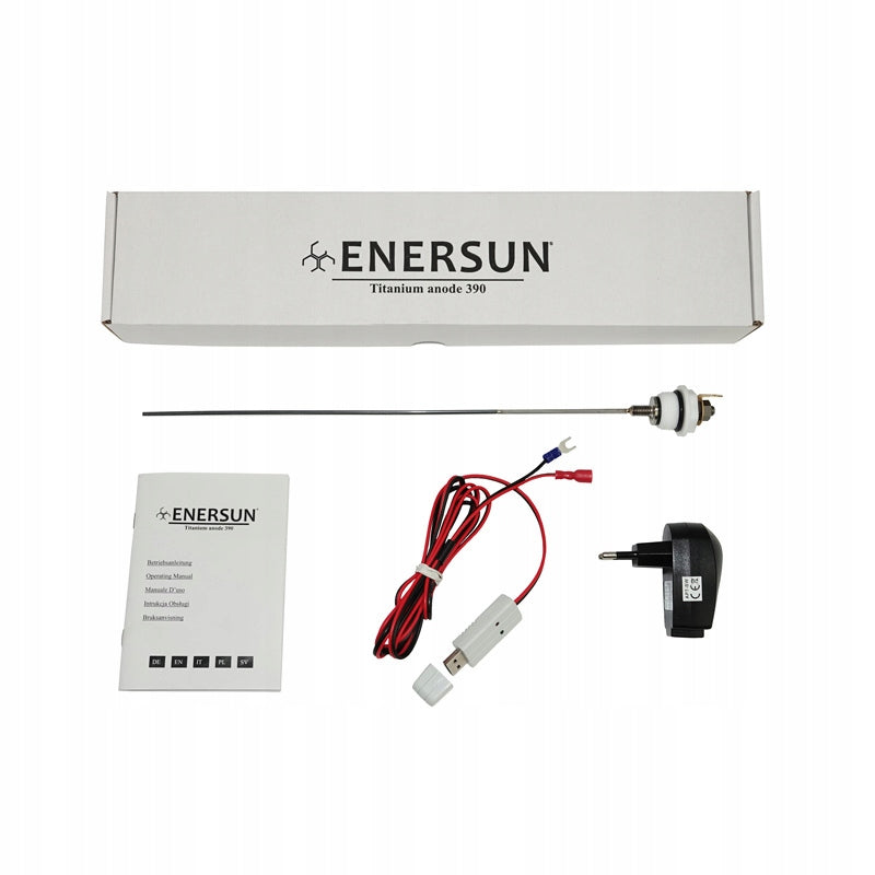 Anoda Tytanowa ENERSUN 390 Antykorozyjna G M8 i G 3/4" Uniwersalna do 500 L pojemnościowy zbiornik akumulacyjny
