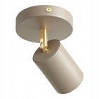 Lampa sufitowa KINKIET LED GU10 beżowa 2w1 Spot Kaszmir Premium oprawa ścienna metalowa złota, pojedynczy reflektor do