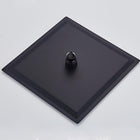 Deszczownica prysznicowa czarna 25x25 cm slim kwadrat 121 dysz 1/2" głowica natryskowa do kąpieli, armatura łazienkowa