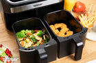 Frytkownica beztłuszczowa zelmer frytownica piekarnik podwójna AIR fryer 9l czarny