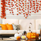 12x Girlanda Jesienna Liście Klonu 240 cm Dekoracja Na Halloween Dekoracja sztuczna ozdoba do wnętrz, pomarańczowy