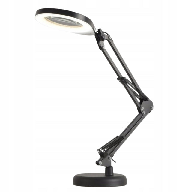 Kobi Lampka Biurkowa LED Auriqa Loupe 10W 3CCT Czarna z Regulacja LED2B na klips, ściemniana, do czytania i nauki, zasilanie sieciowe, wysokość 50 cm
