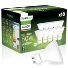 10x Żarówka LED GU10 6W 4000K 600lm 120° wydajna NIE mruga premium CCD reflektorowa, neutralna biel, do lamp punktowych
