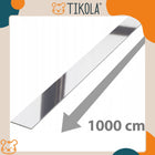 Tikola Listwy Chrom Taśma Ozdobna Samoprzylepna Srebrna Dekoracyjna 2cm 10m naklejka wykończeniowa, pasek do wnętrz
