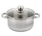 Garnek tradycyjny stalowy z pokrywką 3,0 l Kinghoff indukcja gaz rondel nierdzewny z powłoką nieprzywierającą 20 cm do