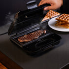 Opiekacz do kanapek toster sandwich grill gofrownica 3W1 duży mocny 1200 nominalna srebrny