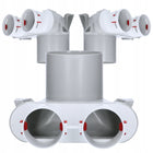 Skrzynka rozprężna 2X75 / 125 vents flexivent rekuperacja rozdzielacz powietrza do wentylacji mechanicznej, element