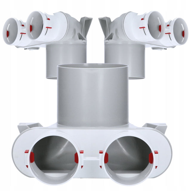 Skrzynka rozprężna 2X75 / 125 vents flexivent rekuperacja rozdzielacz powietrza do wentylacji mechanicznej, element instalacji nawiewno-wywiewnej